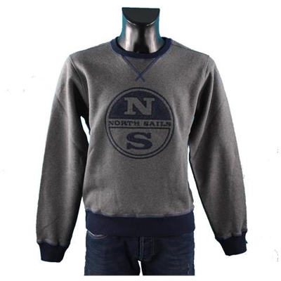 Felpa Uomo Crew Neck Embrodery Grigio Xl