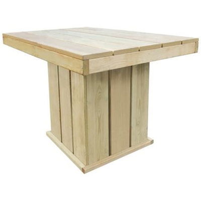 Tavolo Pranzo Esterno Legno Di Pino Impregnato Fsc 110x75x74 Cm