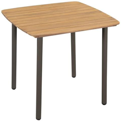 Tavolo Per Esterno Legno Massello Acacia E Acciaio 80x80x72 Cm precio