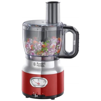 Robot da Cucina 25180-56 Retrò Capacità 2,3 Litri Bicchiere Frullatore da 1,5 Litri Potenza 850 Watt Colore Rosso