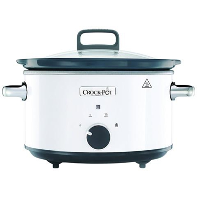 Slow Cooker Pentola Per Cottura Lenta Capienza 3,5 Litri Colore Bianco