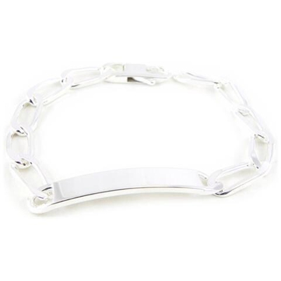 per braccialetto con targhetta per argento per gli uomini 'adam' diamante cavallo - [ g1335]