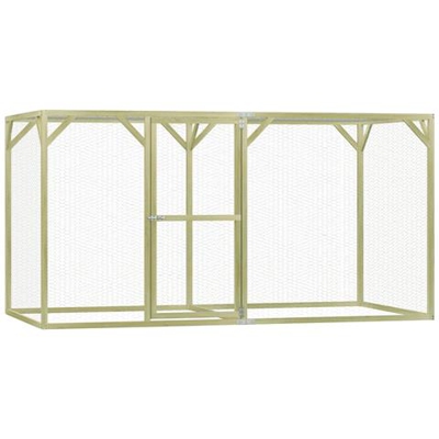 Pollaio 1,5x3x1,5 M In Legno Di Pino Impregnato Fsc