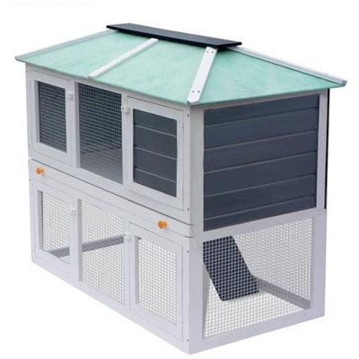 Gabbia In Legno A Due Piani Per Conigli