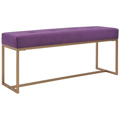Panca 120 Cm In Velluto Viola