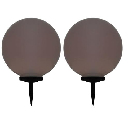 Lampade Solari Da Esterni 2 Pz Sferiche Led Rgb 50 Cm