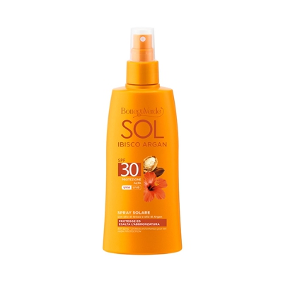 SOL Ibisco Argan - Spray solare- protezione alta SPF30