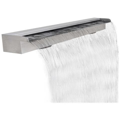 Fontana A Cascata Da Giardino Rettangolare Acciaio Inossidabile 120 Cm