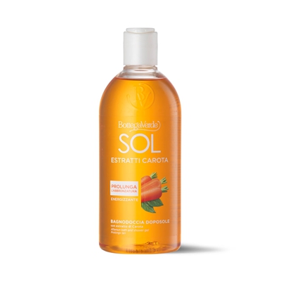SOL Estratti Carota - Bagnodoccia doposole - prolunga l'abbronzatura - con estratto di Carota (400 ml) - energizzante