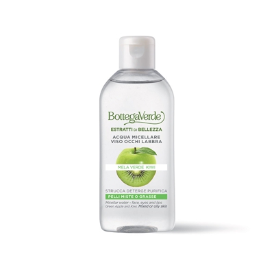 Acqua micellare - viso occhi labbra - Mela verde e Kiwi