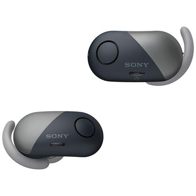 WFSP700NB Cuffie In-ear Bluetooth 4.1, Completamente Wireless, Noise Cancelling, Resistenti all'acqua, con microfono, Nero