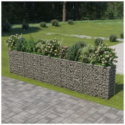 Gabbione Fioriera In Acciaio Zincato 450x50x100 Cm