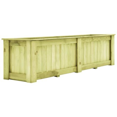 Fioriera Rialzata 196x50x50 cm in Legno di Pino Impregnato