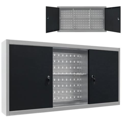 Armadio A Parete Stile Industriale In Metallo Grigio Nero en oferta