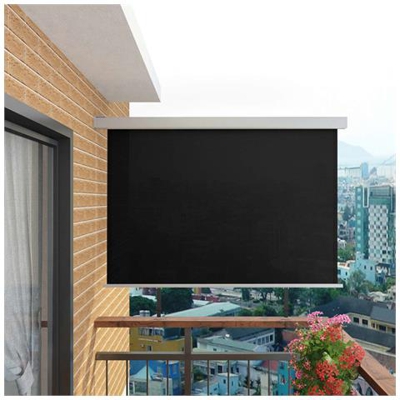 Tenda Laterale Per Terrazzo Multifunzionale 180x200cm Nero