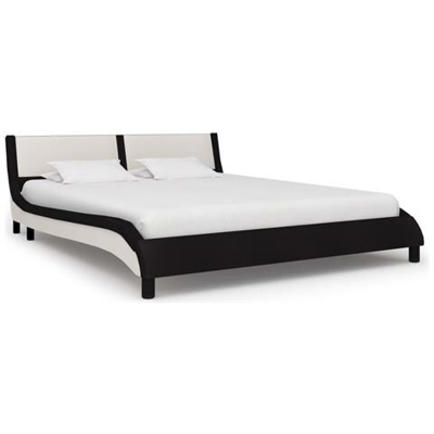 Giroletto Nero E Bianco In Similpelle 180x200 Cm