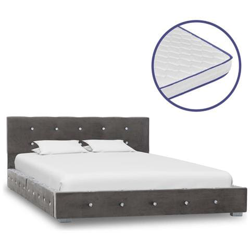 Letto Con Materasso Memory Foam Grigio In Velluto 120x200 Cm en oferta