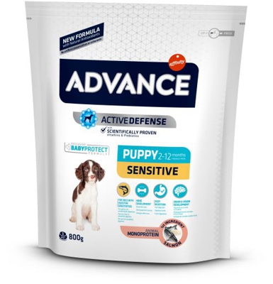 Advance Puppy Sensitive Salmone e Riso: 800 gr