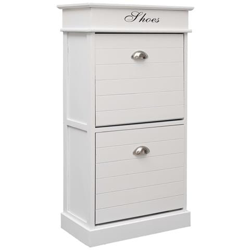 Scarpiera Bianca 50x28x98 Cm In Legno Di Paulownia en oferta