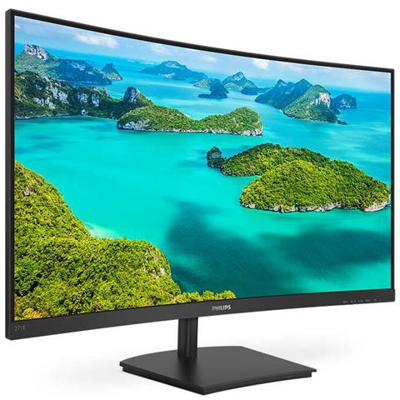 Monitor Gaming 271E1SCA Monitor, Adaptive Sync 75 Hz, VA LED 27'', FHD, 4 ms, HDMI, VGA, Casse Integrate, Flicker Free, Low Blue Light, VESA, Nero