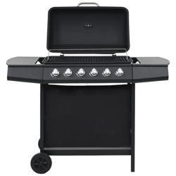 Barbecue Griglia A Gas Con 6 Fornelli Acciaio Nero características