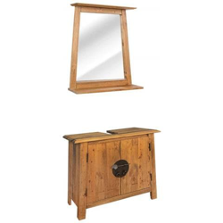 Set Mobili Per Il Bagno In Massello Di Pino Riciclato en oferta