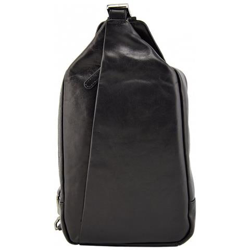 Zaino Monospalla In Vera Pelle Colore Nero - Pelletteria Toscana Made In Italy - Zaino características