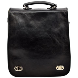 Borsello Zaino In Vera Pelle Colore Nero - Pelletteria Toscana Made In Italy - Zaino en oferta