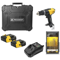 Drill Pack Peugeot Energydrill-14v15 - 2 Batterie 14,4 V 1,5 Ah - 1 Caricatore - Scatola 37 Pezzi 250310-190596 características