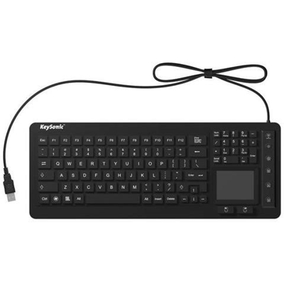 Ksk-6231 Inel (us) Tastiera Usb Inglese Us, Qwerty, Windows® Nero Membrana Di Silicone, Impermeabile (ipx7),