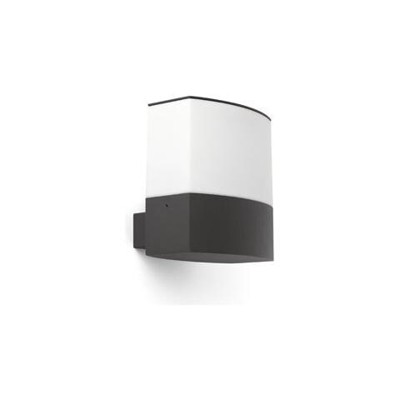 Proiettore Barcellona Datna 74440-applique A Parete, 20w, Alluminio E Iniettato Opal Diffusore In Polipropilene, Colore: Grigio