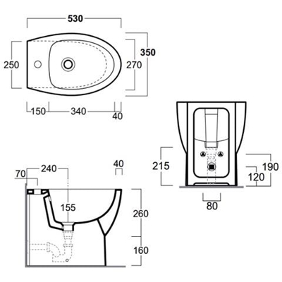 Bidet A Pavimento Filo Parete, Lft Spazio - Altro Colore Monoforo A Magazzino