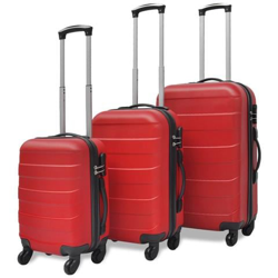 Set Trolley Tre Pezzi Rosso en oferta