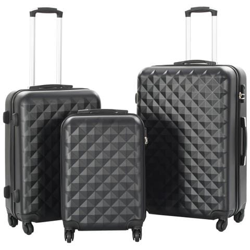 Set Trolley A Custodia Rigida 3 Pz Nero In Abs en oferta