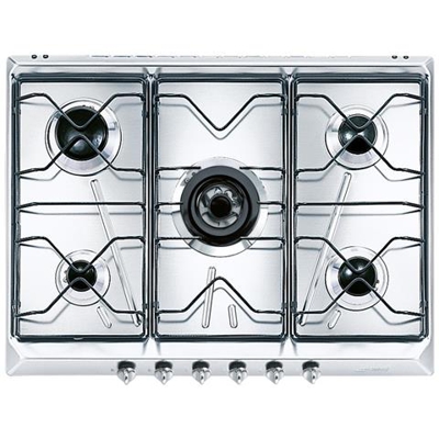 Piano Cottura SRV576-5 a Gas 5 Fuochi Gas Colore Inox