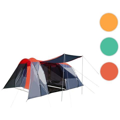 Tenda Da Campeggio Per 6 Persone Hwc-a99 320x495x195cm Grigio Rosso