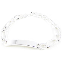 braccialetto con targhetta per argento per per gli uomini 'adam' - [ e2229] precio