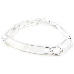 braccialetto con targhetta per argento per per gli uomini 'adam' figaro - [ g1287] en oferta