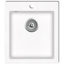 Lavandino Cucina Granito Bianco Crema Solo Lavello Con Montaggio Sopra en oferta