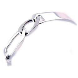 uomo braccialetto d'argento 'adam' rodio - [ l3833] en oferta