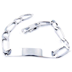 uomo braccialetto d'argento 'adam' rodio 21 centimetri 8 mm - [ l3836] en oferta