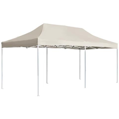 Gazebo Professionale Pieghevole In Alluminio 6x3 M Crema