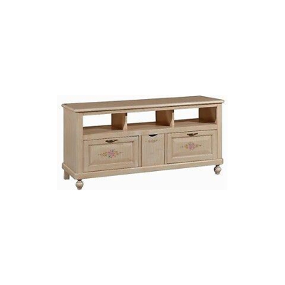 Porta Tv Cassapanca Legno Avorio Dipinto A Mano Anticato Country Collection