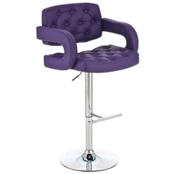 Sgabello Sedia 2in1 Con Braccioli Dublino Ecopelle Stile Moderno Viola precio