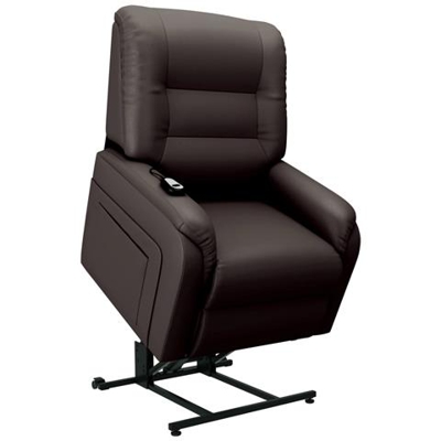 Poltrona Alzapersona Elettrica Reclinabile Marrone Similpelle