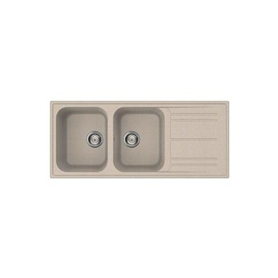 Lavello A Due Vasche Con Gocciolatoio Lz116av2 Finitura Avena Da 116cm