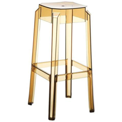 Sgabello Outdoor Fox in Polipropilene - Sgabello Resistente ad Agenti Atmosferici - Sgabello Bar Stabile e Leggero (2 kg) - Sgabello Fisso Alto 75cm con Poggiapiedi Ambra características