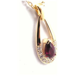 collana oro placcato 'scarlett' rubino - [ f7136] en oferta