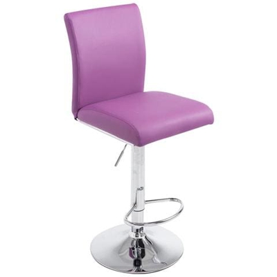 Sgabello Design Köln Con Schienale E Poggiapiedi I Sgabello Alto Imbottito In Similpelle Girevole E Regolabile 60-80,5 CM Viola Chiaro