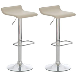 Set 2 Sgabelli Bar Dyn In Similpelle I Coppia Di Sedie Da Cucina Bancone Con Poggiapiedi I 2 Sgabelli Regolabili E Girevoli Crema características